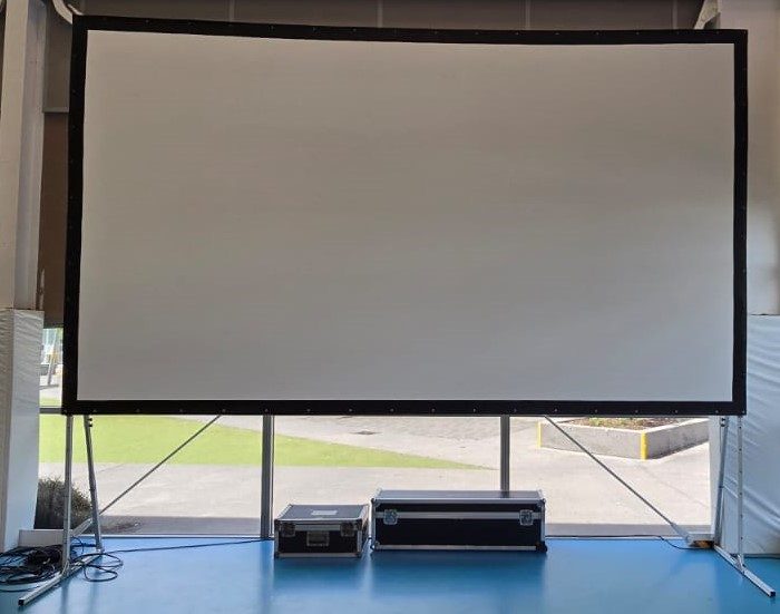 Grandview 200" Fast Fold, Front Projection Screen + Frame, Legs & Road Case63723386882690110