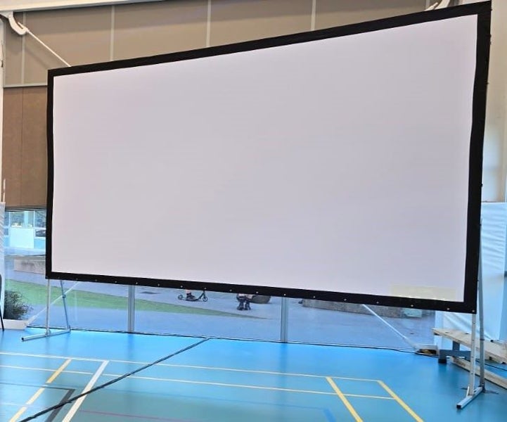 Grandview 200" Fast Fold, Front Projection Screen + Frame, Legs & Road Case63723386882690111