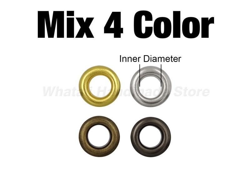 100 Sets 5mm Eyelet Grommet With Washer Round Metal Rings For DIY Leathercraft Carousel 1
