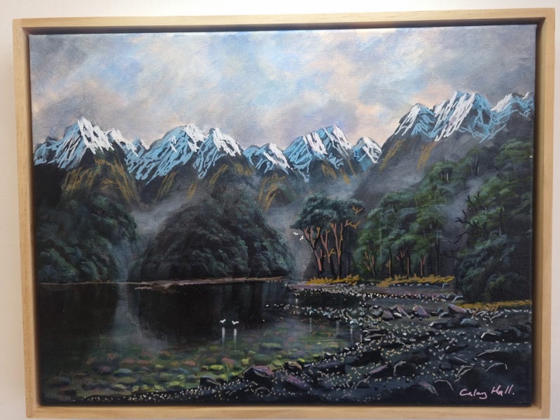 Manapouri Shoreline Study Fiordland - Caley Hall - Original Painting Carousel 1