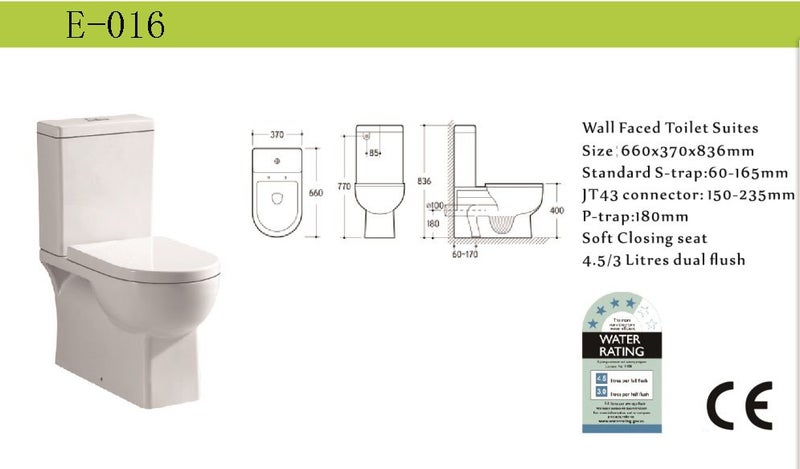 *Brand New* Back to Wall Ceramic Toilet Set Carousel 2