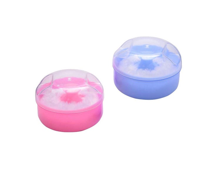 3pcs Powder Puff Empty Box After-Bath Body Powder Container with Bath Powder Carousel 1