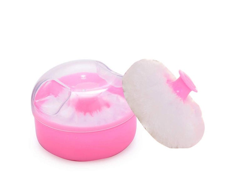 3pcs Powder Puff Empty Box After-Bath Body Powder Container with Bath Powder Carousel 2