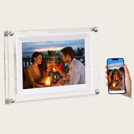 7 Inch Acrylic Smart Digital Photo Frame 8GB WIFI Multi Function IPS Carousel 1