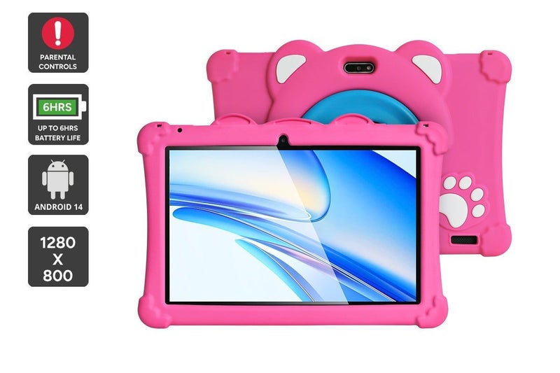 Kogan Explore Junior 10.1" Kids Android Tablet with Protective Case (Pink) Carousel 1