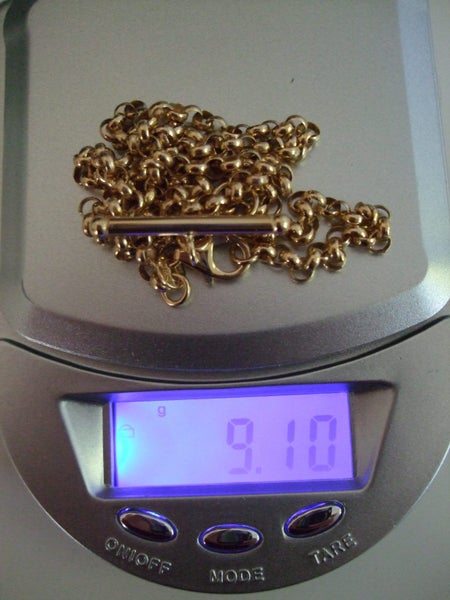 Walker & Hall 9.1gm 9ct Gold Belcher Chain With Detachable Fob Carousel 5