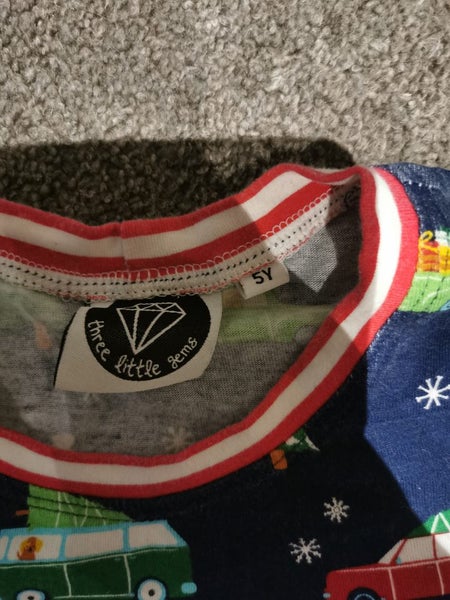 Short sleeve Christmas top - size 5 Carousel 2
