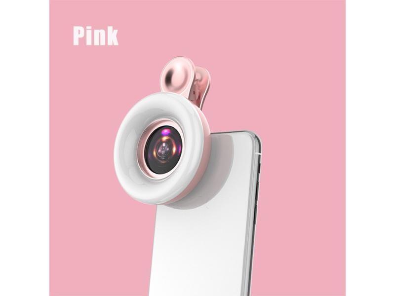 Mobile Phone Fill Light 15X Macro Lens Portable Selfie LED Ring Flash Light Carousel 1
