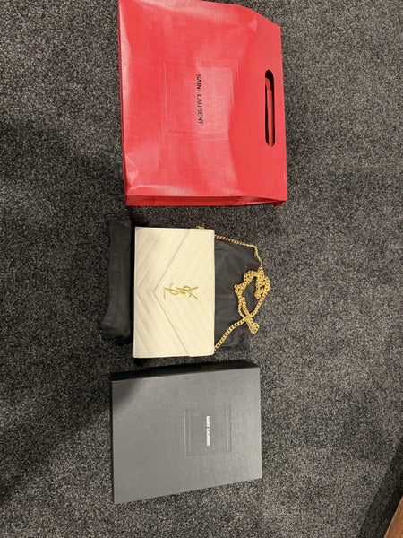 YSL Classic Cassandre Wallet Blanc Vintage63617619622403111
