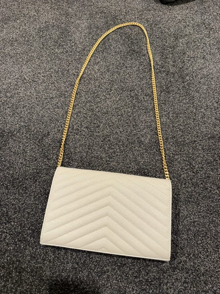 YSL Classic Cassandre Wallet Blanc Vintage63617619622403114