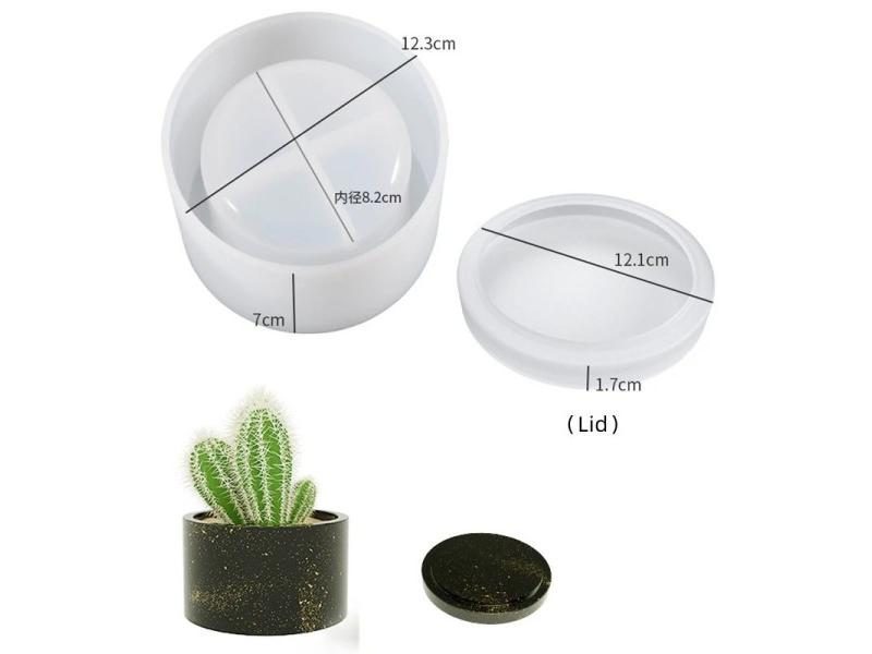 3 Sizes Round Cement Concrete Molds For Candle Cup Holder Silicone Mold DIY Carousel 1