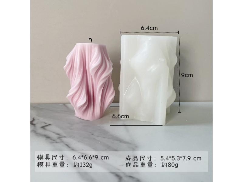 Large Rotary Cone Candle Mold DIY Christmas Tree Geometric Striped Soap Carousel 1