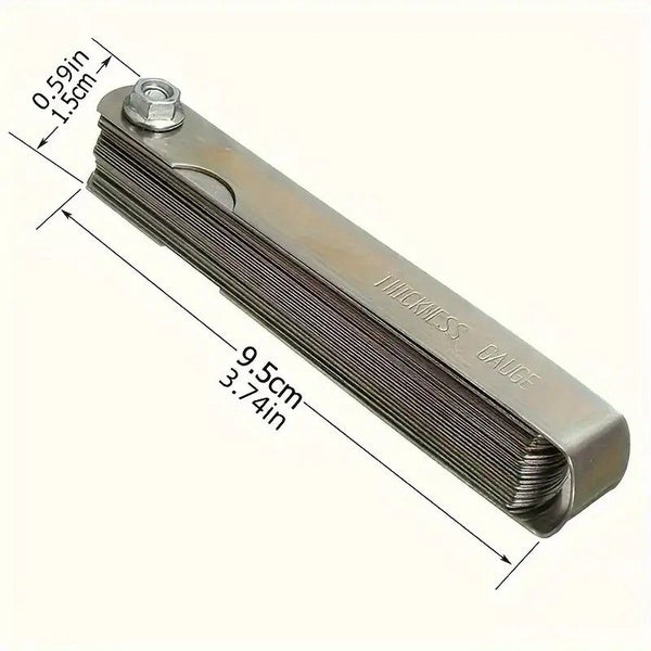New 32-in-1 Feeler Gauge Set Stainless Steel Dual Marked Metric Inch Carousel 2