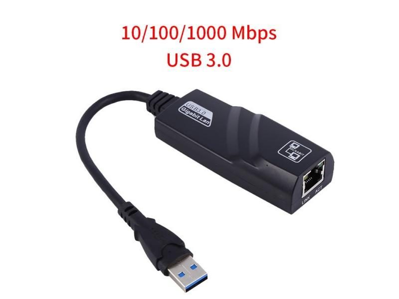 Wired USB 3.0 To Gigabit Ethernet RJ45 LAN (10/100/1000) Mbps Network Adapter Carousel 1