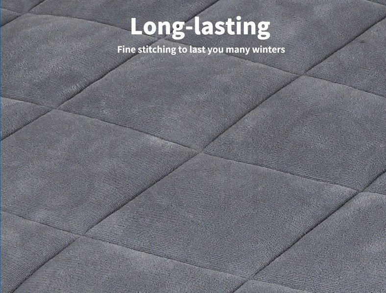 Dreamz Quilt Doona Comforter Blanket Velvet Winter Warm Queen Bedding Grey Carousel 9