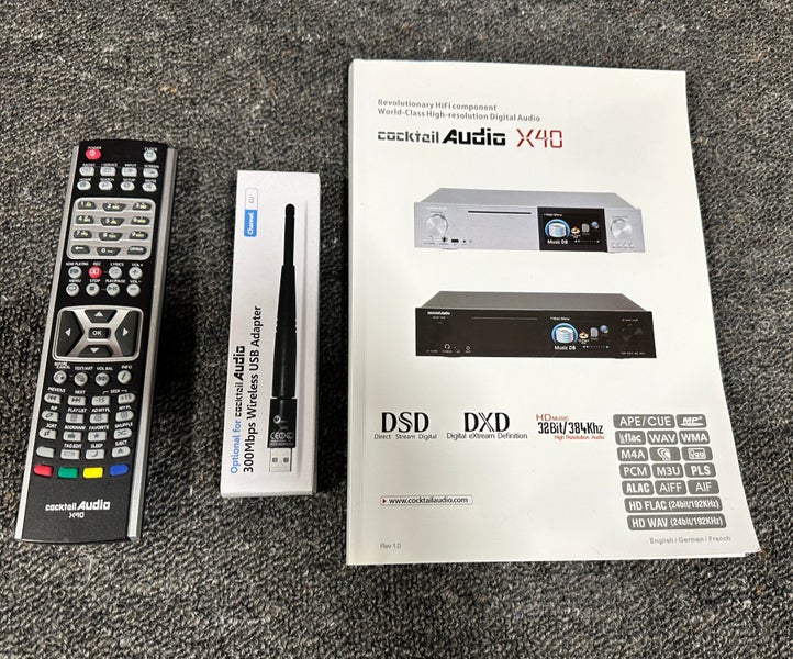 Cocktail Audio X40 High-resolution DAC Audio Streamer + 2 TB HDD Carousel 2