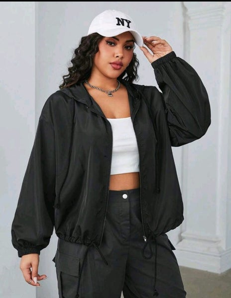 Black Windbreaker Jacket Carousel 1