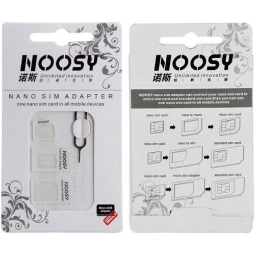 Noosy 4-in-1 Nano Micro SIM Adapter Standard SIM Card Tray For iPhone, Samsung Carousel 1