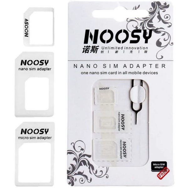Noosy 4-in-1 Nano Micro SIM Adapter Standard SIM Card Tray For iPhone, Samsung Carousel 2
