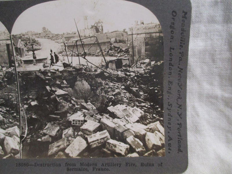 SQQ 1306 - Keystone Stereoview Card - Destruction of Sermaize France Carousel 2