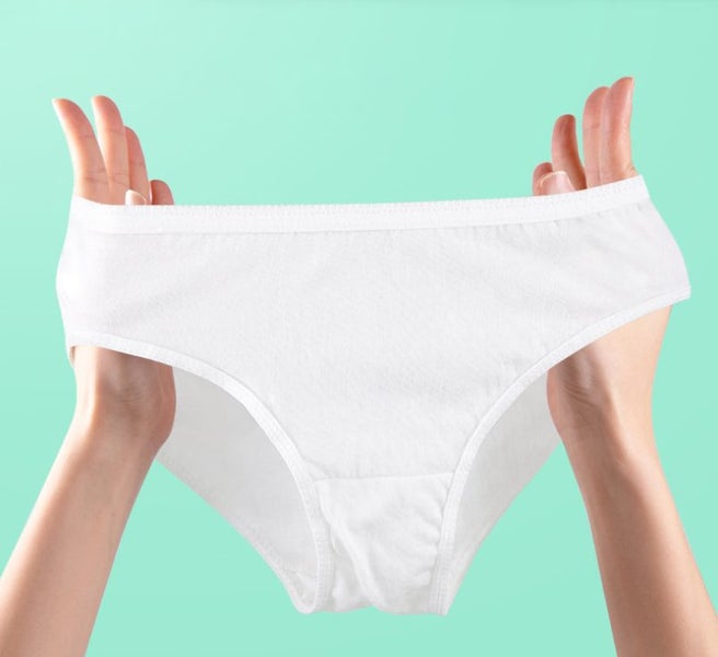 Disposable Travel Underwear Individually Wrapped Cotton Women’s Brief White L Carousel 1