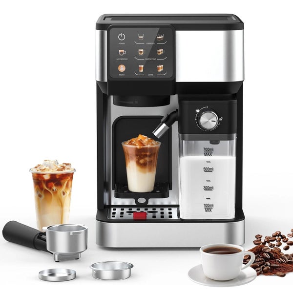 Espresso Coffee Machine with Milk Frother Dual Boiler Coffee Maker 20 Bar Home Carousel 1