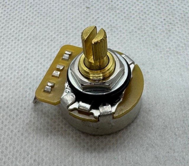 250k CTS Precision 'Short' Audio Taper Pot - Split Shaft Guitar tone Carousel 1