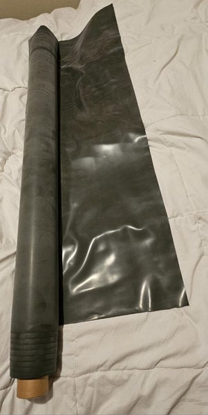 (SHINY SUNDAY SPECIAL) ~ 3 METRES OLIVE GREEN LATEX SHEETING UK (SECONDS) Carousel 1