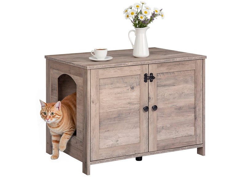 Enclosed Cat Litter Box Cabinet Furniture Carousel 1