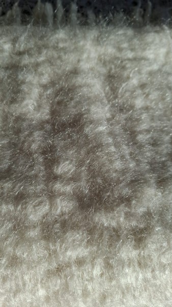 Thick, cream mohair rug / small blanket / throw - brand unknown Carousel 5