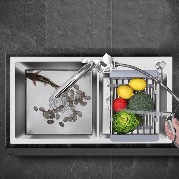 Brand New 304 stainless Sink Double Bowl Sink 720 * 400mm (Faucet Not Included) Carousel 4