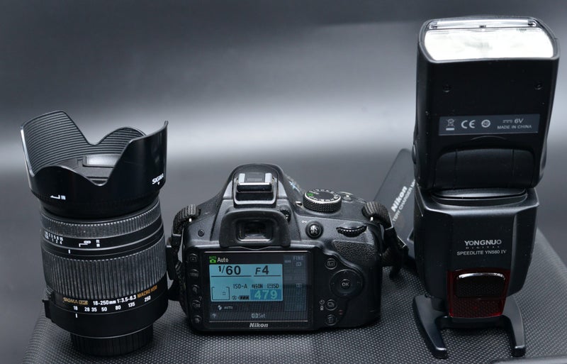 Nikon DSLR bundle with 2X Lens & Flash-d320063807068478466111