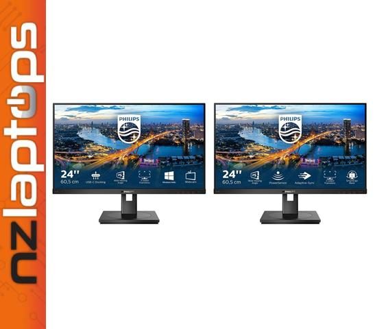 Dual 2x Philips 242B1 24" FHD IPS Business Monitor Carousel 1