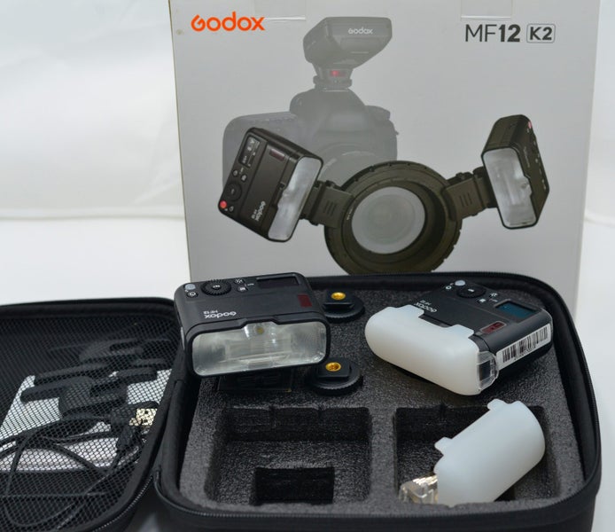 Godox:Macro flash kit- MF 12-K2 with box and carry bag-Macro Photography63722276683523111