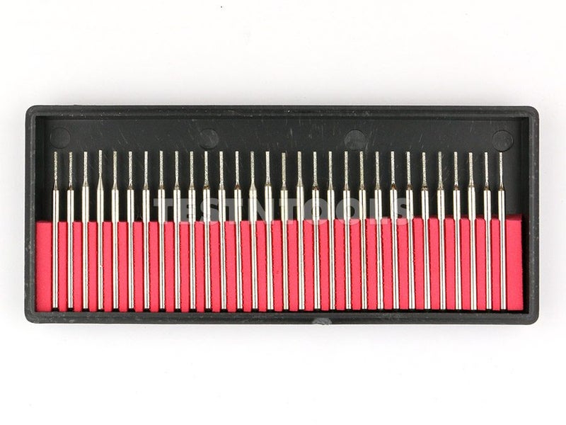 Desic Diamond Carving Burrs 30 Piece 1mm 2.35mm Shank Carousel 1