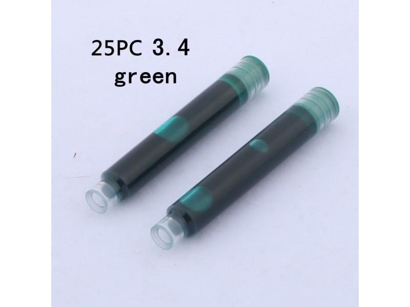 Fountain Pen Ink Refills 25pcs Diameter 2.6mm 3.4mm Standards International Carousel 1