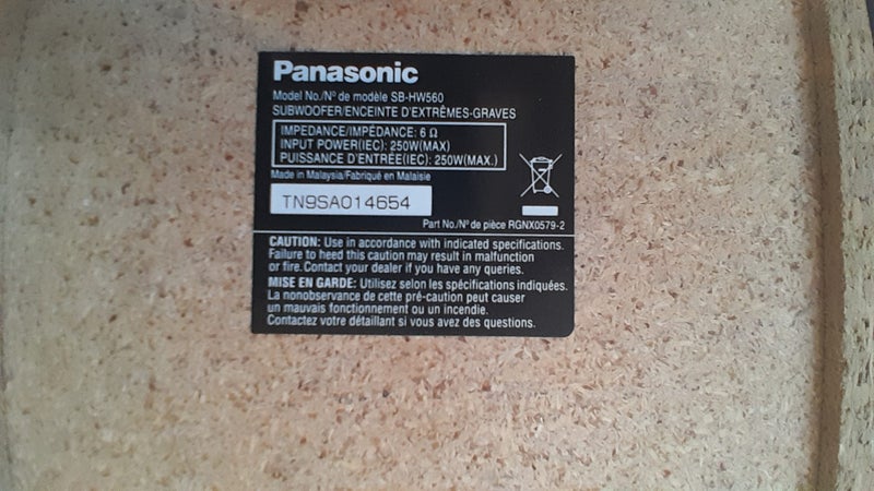 Panasonic DVD Home Theatre Sound System. Carousel 7