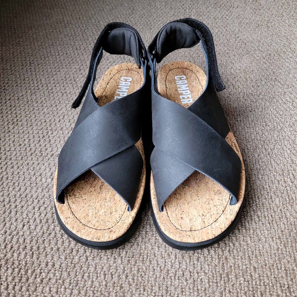 BNWT CAMPER WOMEN’S BLACK CALFSKIN SANDALS63617771030529111