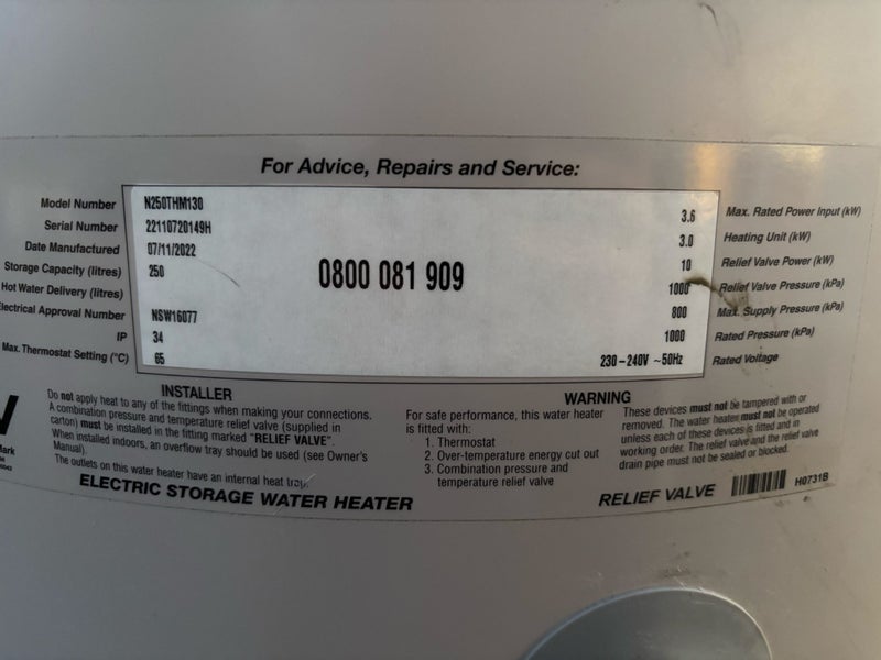 Thermann 250L Electric Hot Water Cylinder Carousel 4