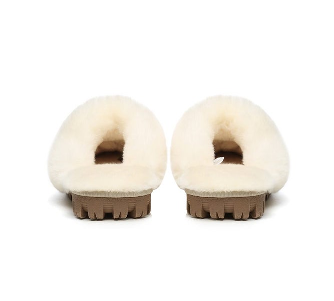 AUSTRALIAN SHEPHERD(R) UGG Slippers Double Face Sheepskin Wool Scuff Waffle Carousel 18