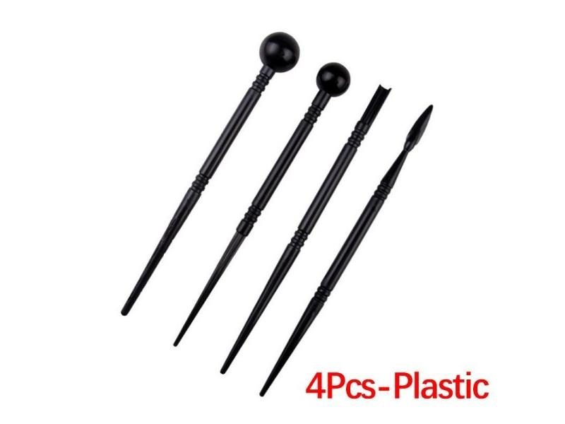 1Set Pottery Dots Sculpture Tool Stainless Steel Polymer Clay Shape Pen Metal Carousel 1