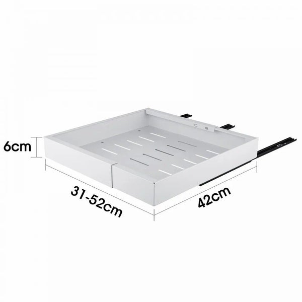 Kitchen Storage Shelf Cabinet Basket Pull Out Drawer Expandable 31-52cm White Carousel 19