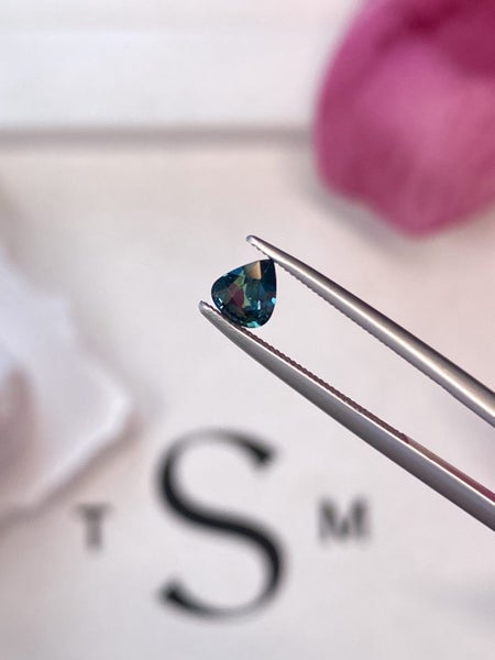 $1 RES ~ $1679 Buy Now * 0.65ct Teal Green Sapphire Carousel 7