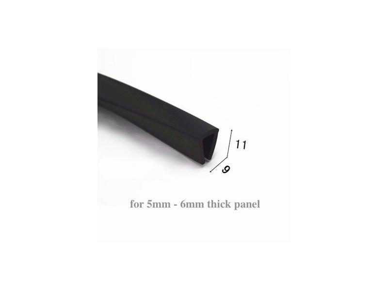 2meter Rubber U Strip Edge Shield Encloser Bound Glass Metal Wood Panel Board Carousel 1