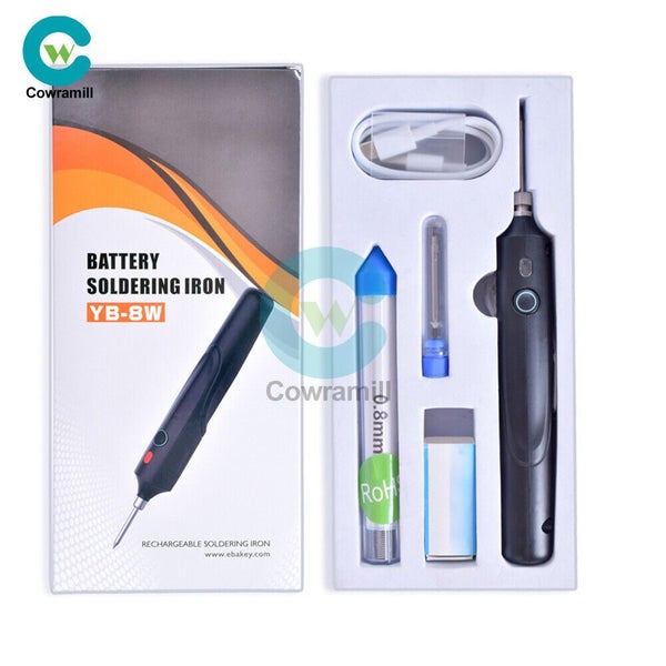 Cordless Electric Soldering Iron Kit Welding Irons Tool Adjustable Temperature Carousel 18