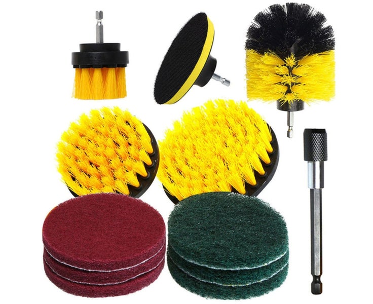 12Pcs Tub Grout Cleaner Power Scrubber Cleaning Drill Brush Removal Tool Set Carousel 1