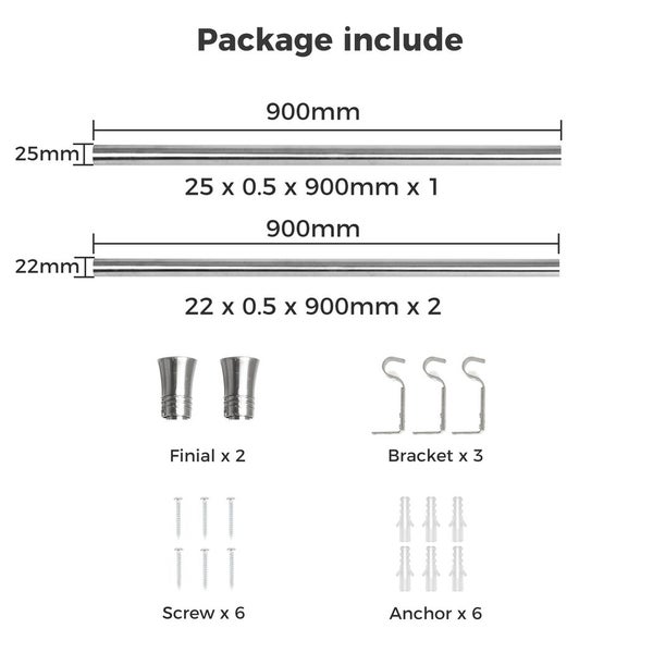 Marlow Satin Nickel Curtain Rod Steel Quiet Rail Pole Pommel Set Adjustable Carousel 9
