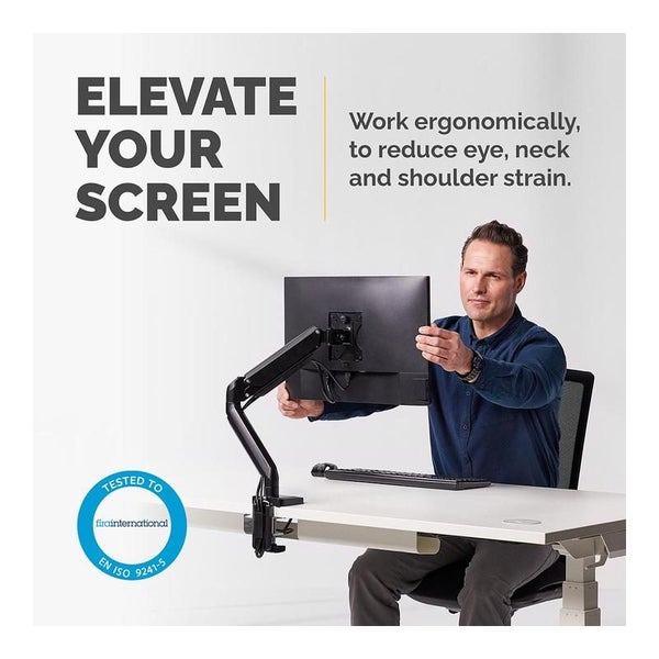 Fellowes Platinum Monitor Arm - Black (F8043301) Carousel 2