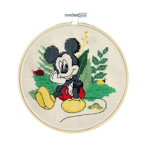 Disney Counted Cross X Stitch Mickey Mouse with Hoop Kit Carousel 1