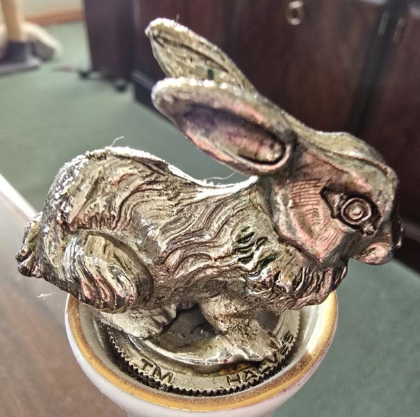 Halves - Wine - Rabbit - Hare Bottle Stopper - Pewter Carousel 1